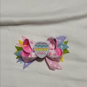 Colorful Chevron Heart Hair Bow for Kids